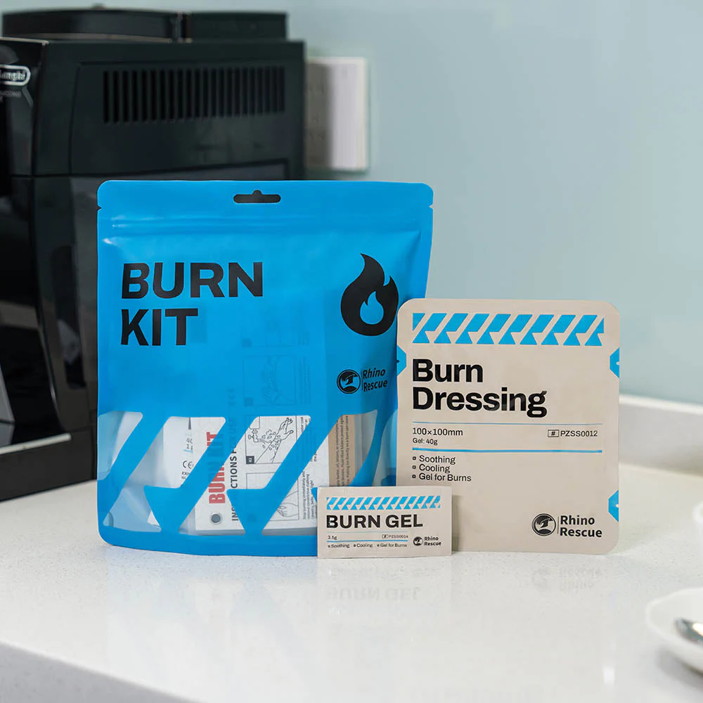 Burn Kit --- FDA/CE Burn Kit Packs 4×4 Dressings & Sterile Gel, Stops Sunburn-Flame-Chemical-Electric & Combat Burns, Rhino Rescue™ Grab-and-Go Lifesaver - Image 12