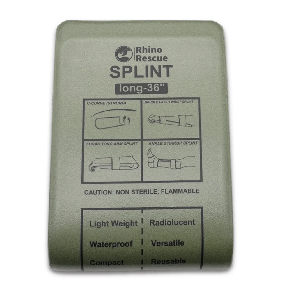 Rhino Rescue™ First Aid Splint Medical Splint Kits Folded for Bone Fractures Keep Bones in Position (Folded) - Image 17