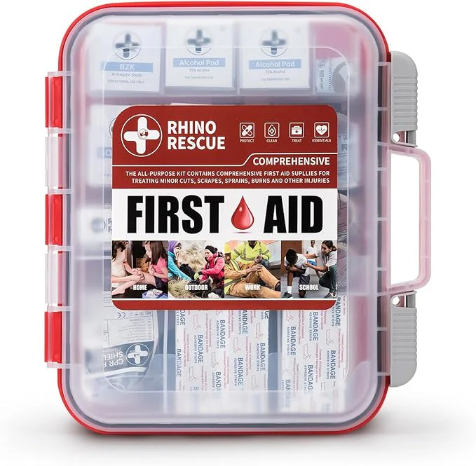 All-Purpose First Aid Kit 266/350 pc, Quick-Tilt Shelves Medical Box for Family, School & Outdoor - Image 11