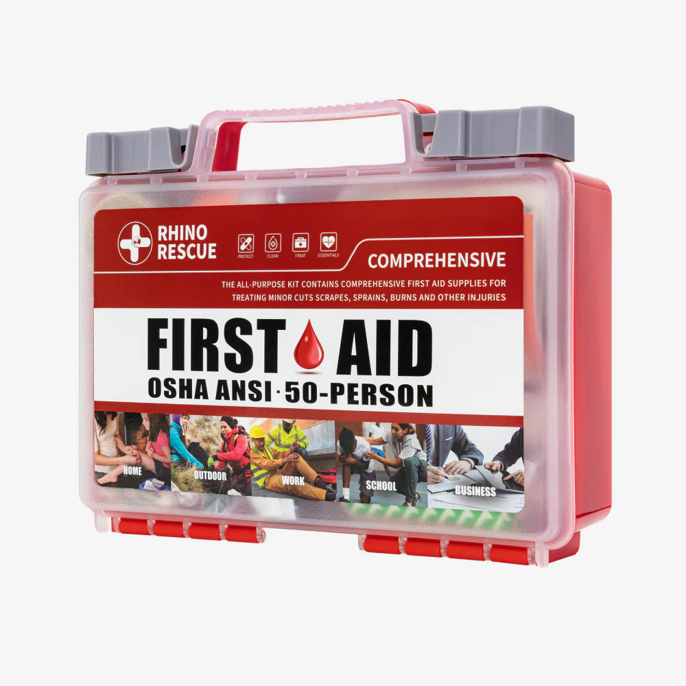 All-Purpose First Aid Kit 266/350 pc, Quick-Tilt Shelves Medical Box for Family, School & Outdoor - Image 5
