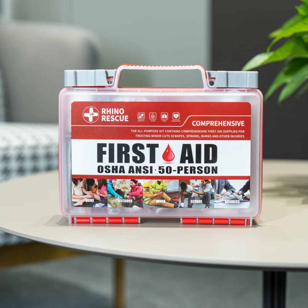 All-Purpose First Aid Kit 266/350 pc, Quick-Tilt Shelves Medical Box for Family, School & Outdoor - Image 8
