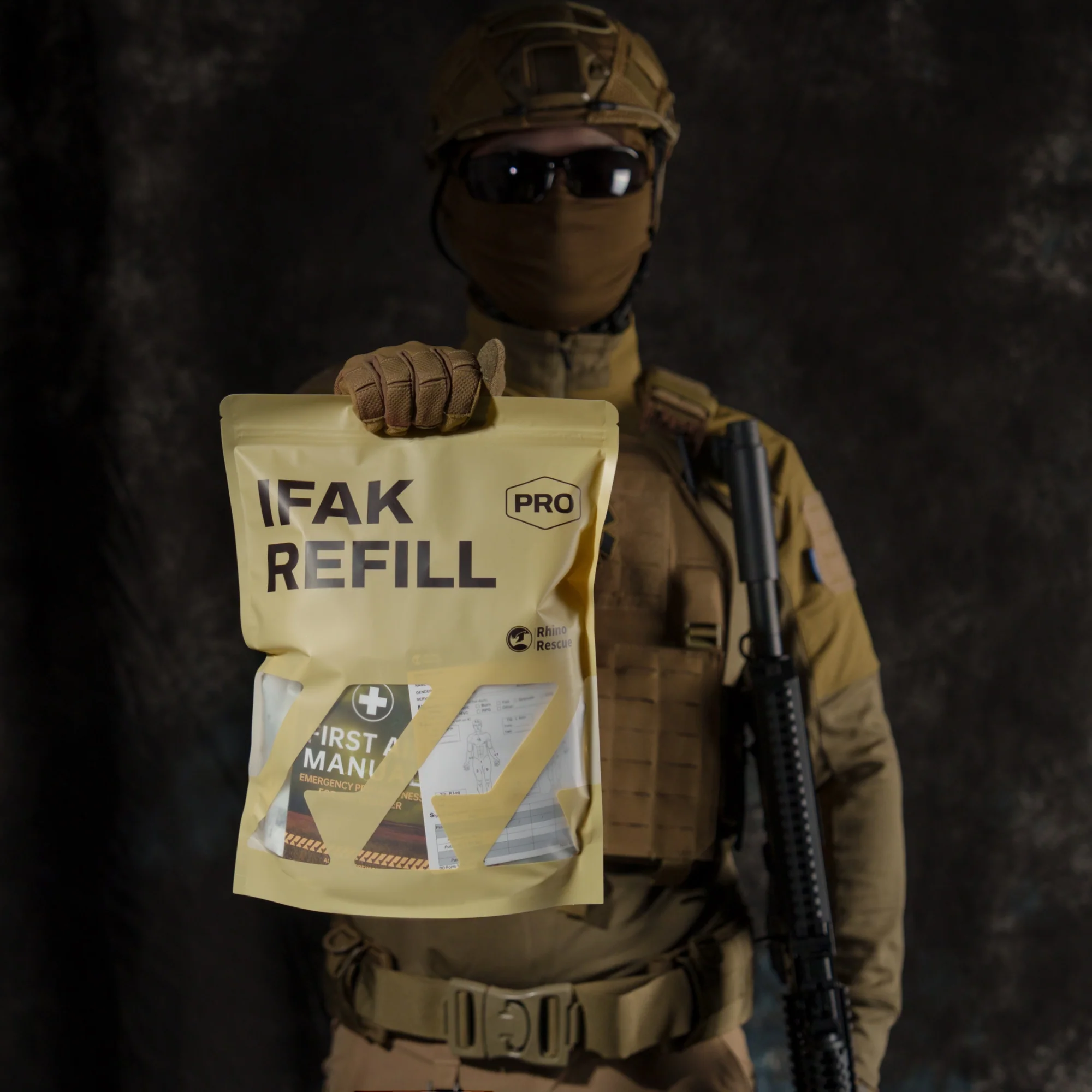 Rhino Rescue™ Tactical Trauma Kit IFAK REFILL Without Tourniquet for Trauma Hemorrhage & Bleeding Control - FDA CE Approved - 17B (US Zone) - Image 3