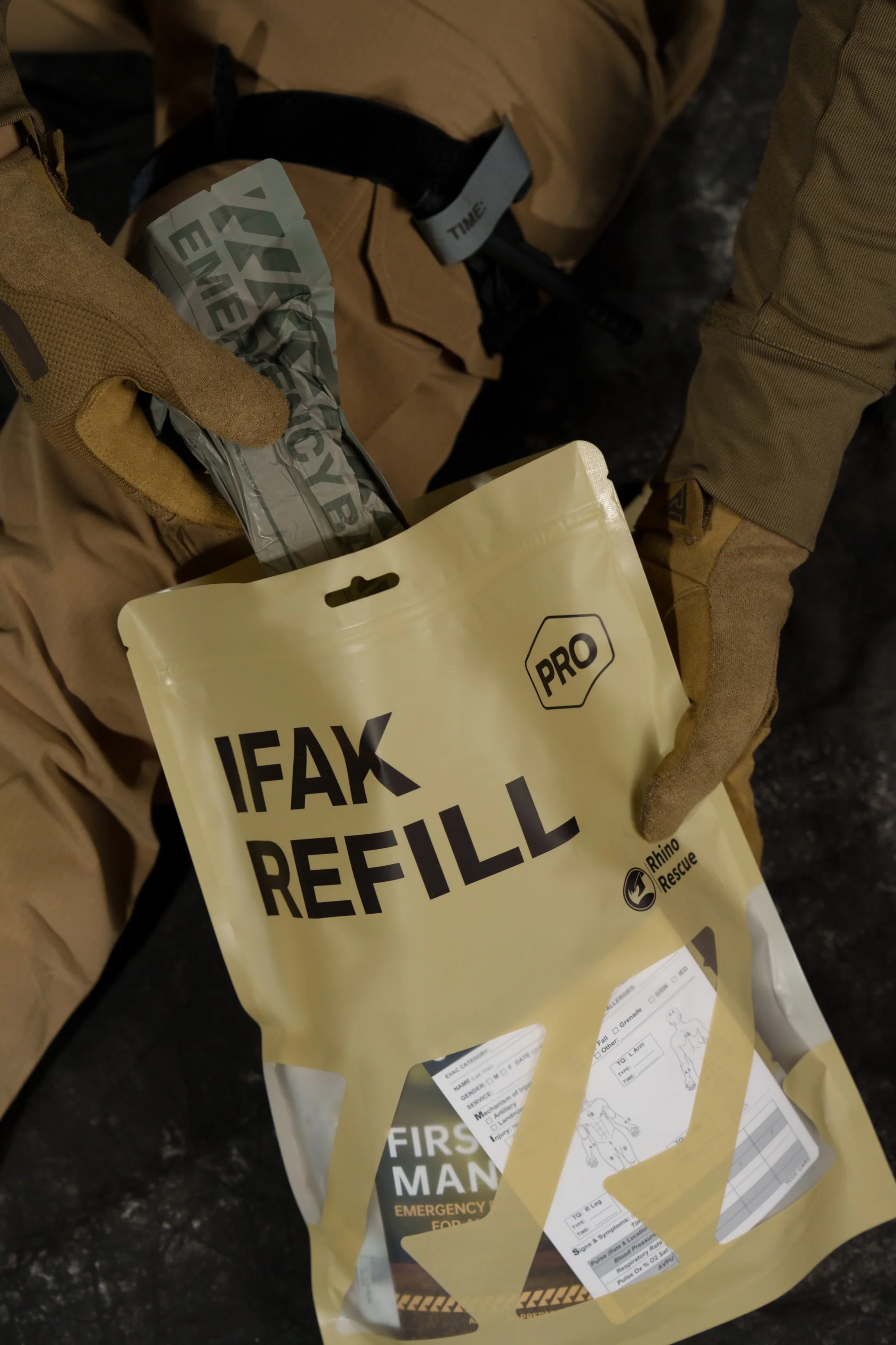 Rhino Rescue™ Tactical Trauma Kit IFAK REFILL Without Tourniquet for Trauma Hemorrhage & Bleeding Control - FDA CE Approved - 17B (US Zone) - Image 4