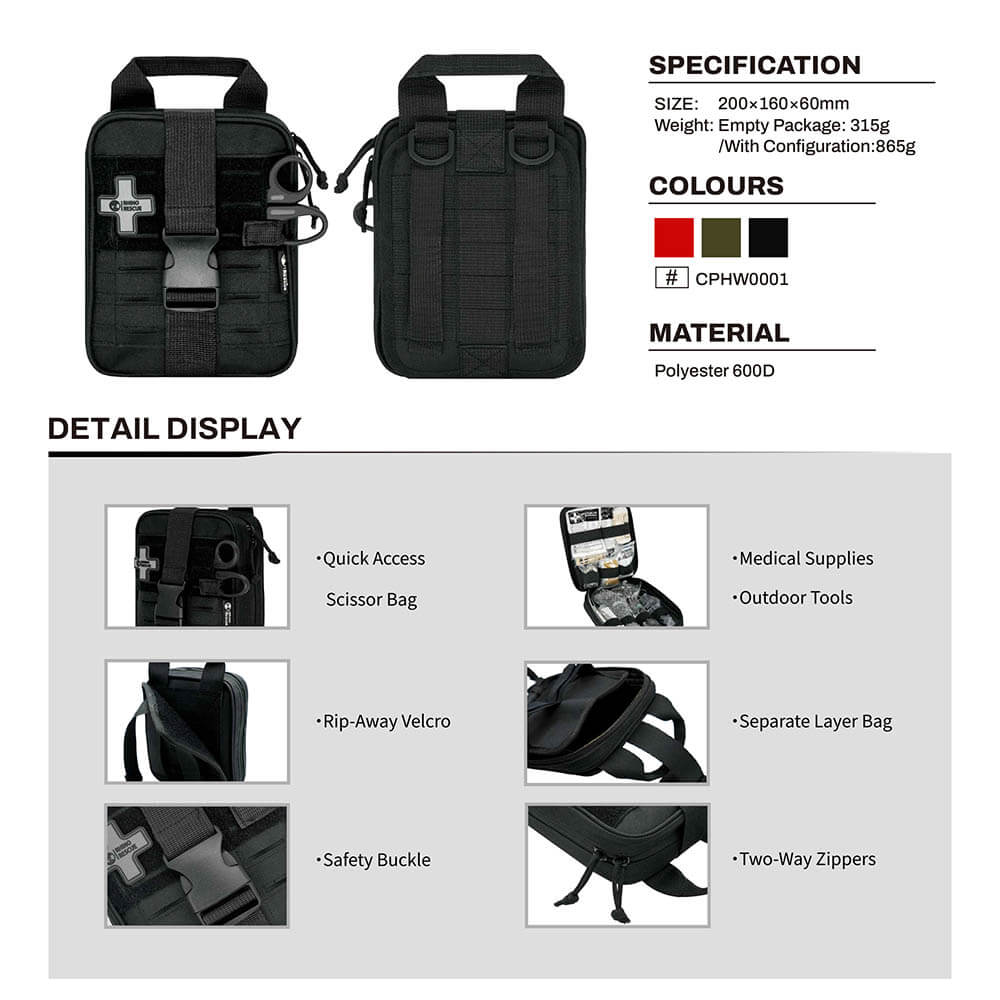 SE ADVENTURE MID – 120+ Medical & Survival Essentials, MOLLE Quick-Release Design, Lightweight Outdoor Emergency Kit - Image 16
